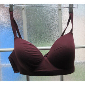 Soma Enbliss Wireless Padded Bra 38 C Burgundy